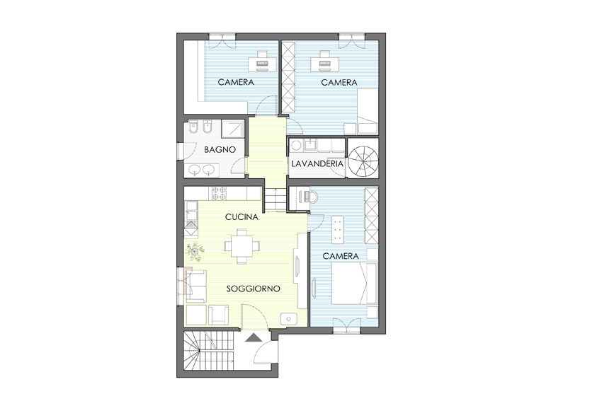 Progettazione online appartamento 110 mq