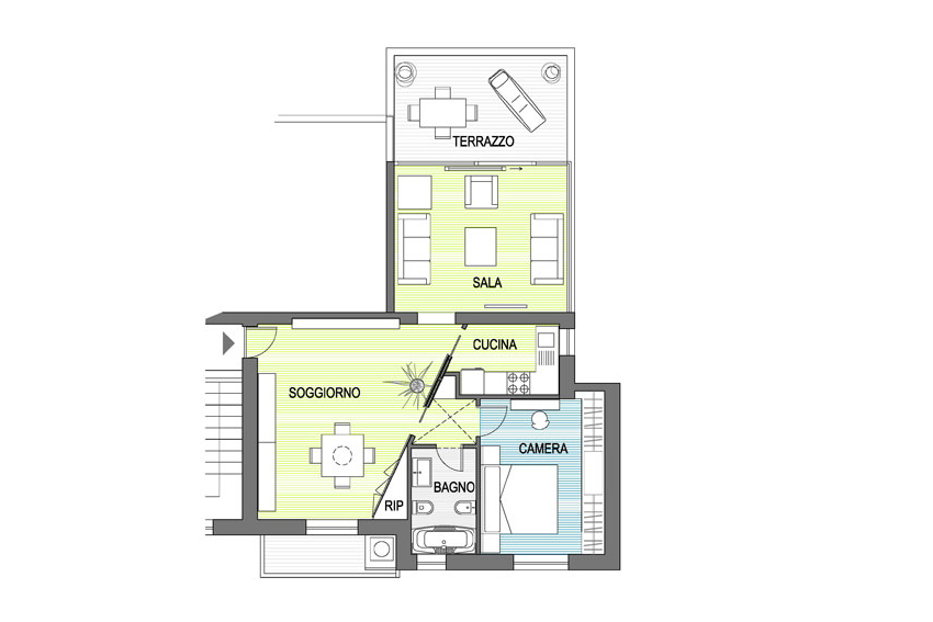 Progettazione online appartamento 80 mq